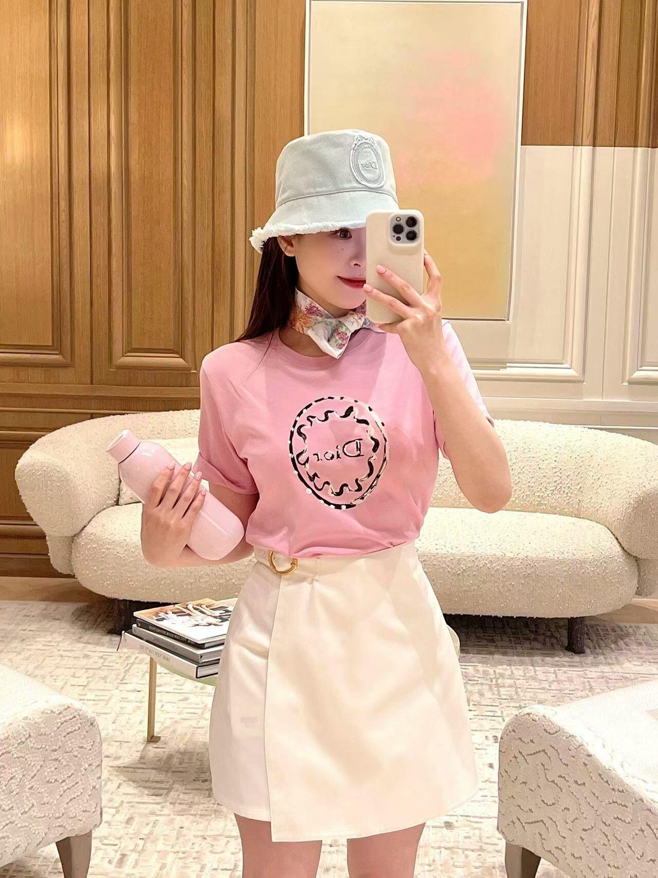 2026 Women's CD Embroidered Short Sleeve (DD168)