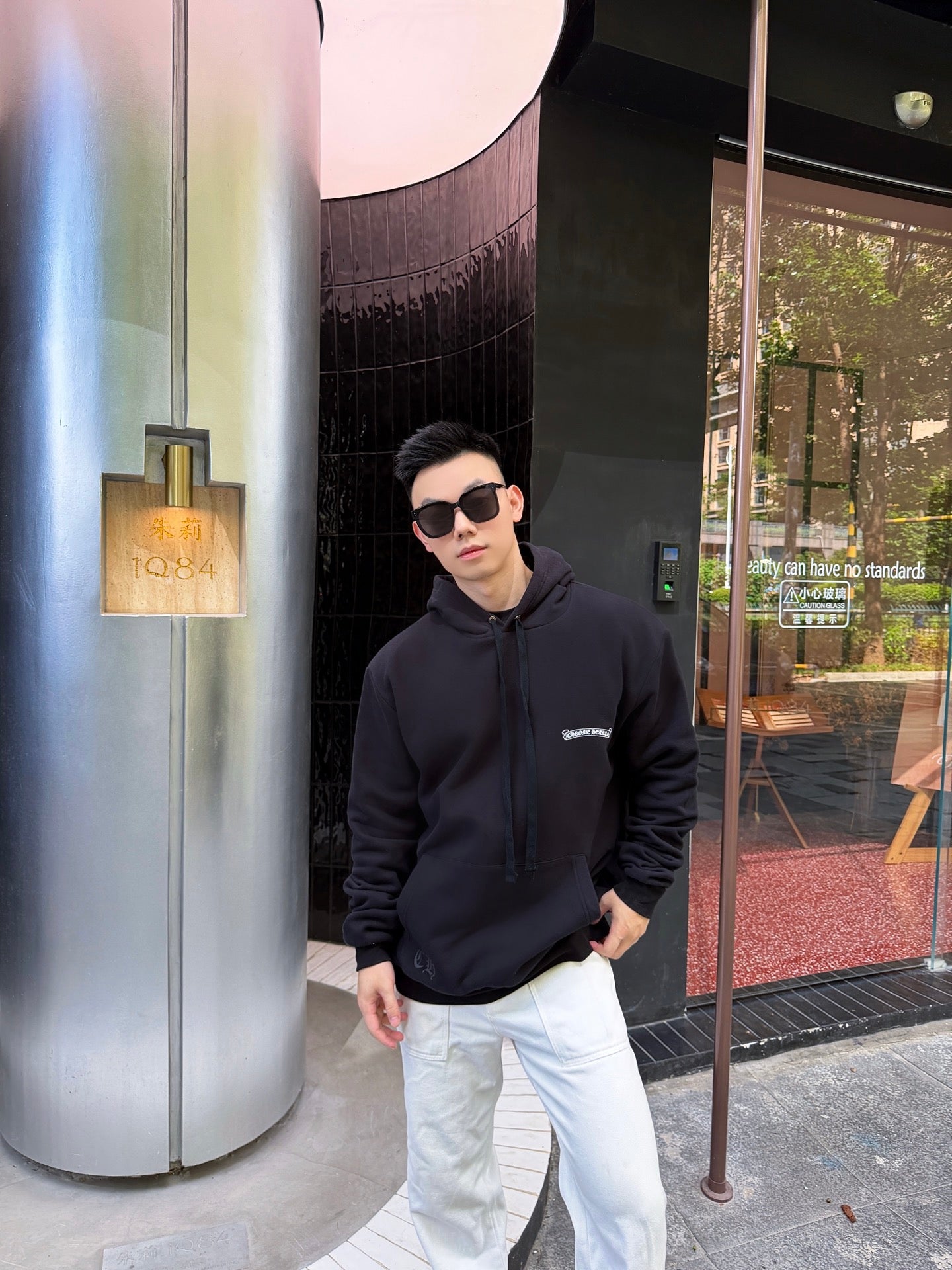 2026 New Model CH Cross-Design Printed Hooded Sweatshirt (AA676-B10)