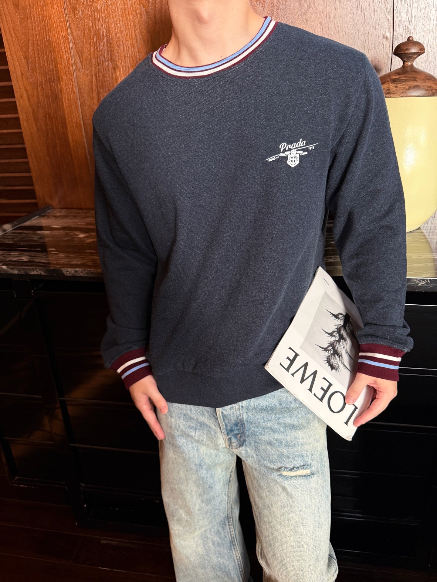 2026 new model Triangle Brand logo striped hoodie (CC7001-B05)