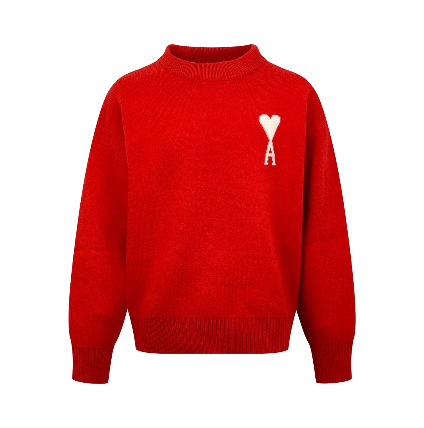 2026 New Heart A Jacquard Rundhals-Strickpullover (25374-B30)