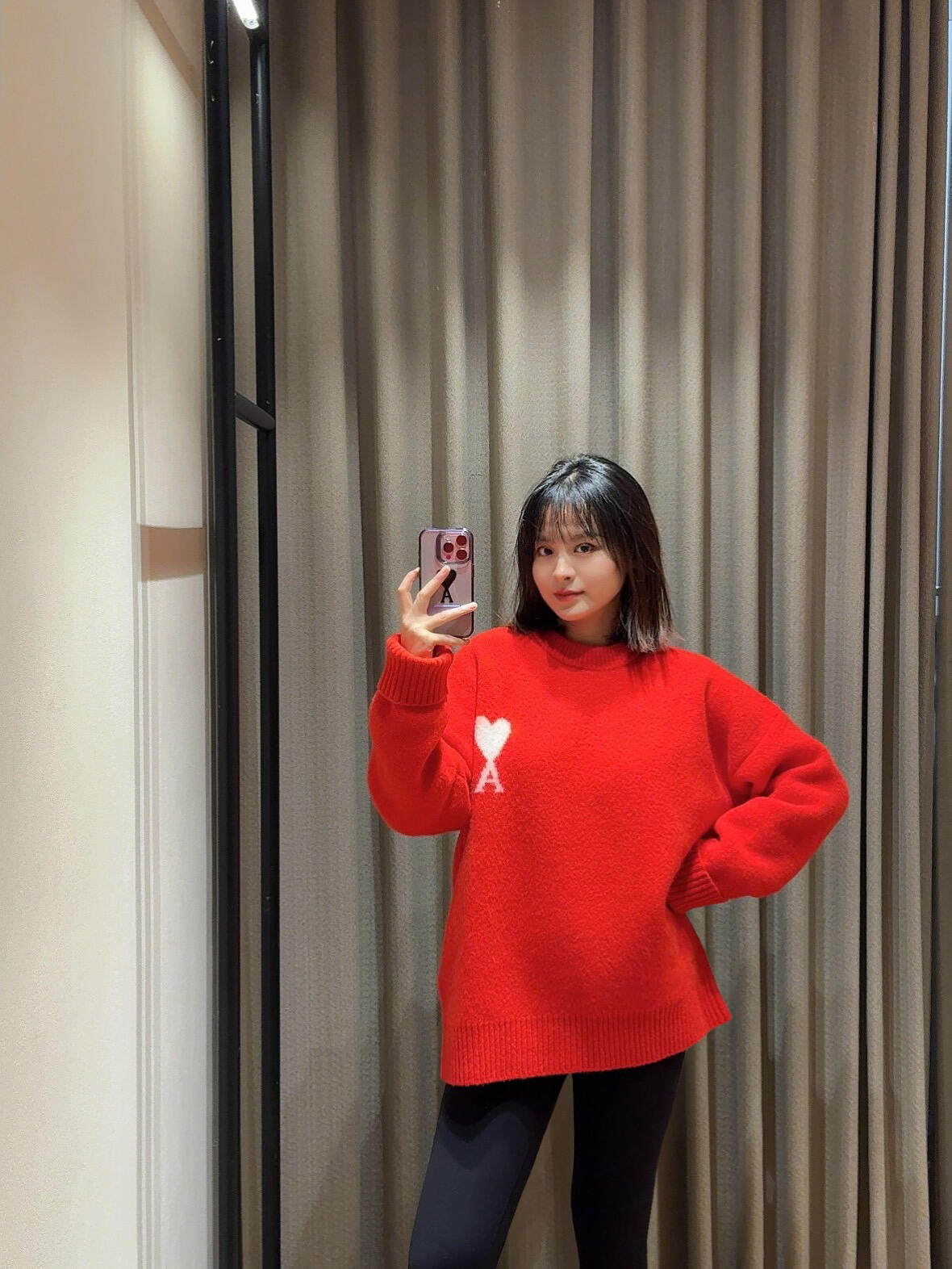 2026 New Heart A Jacquard Rundhals-Strickpullover (25374-B30)
