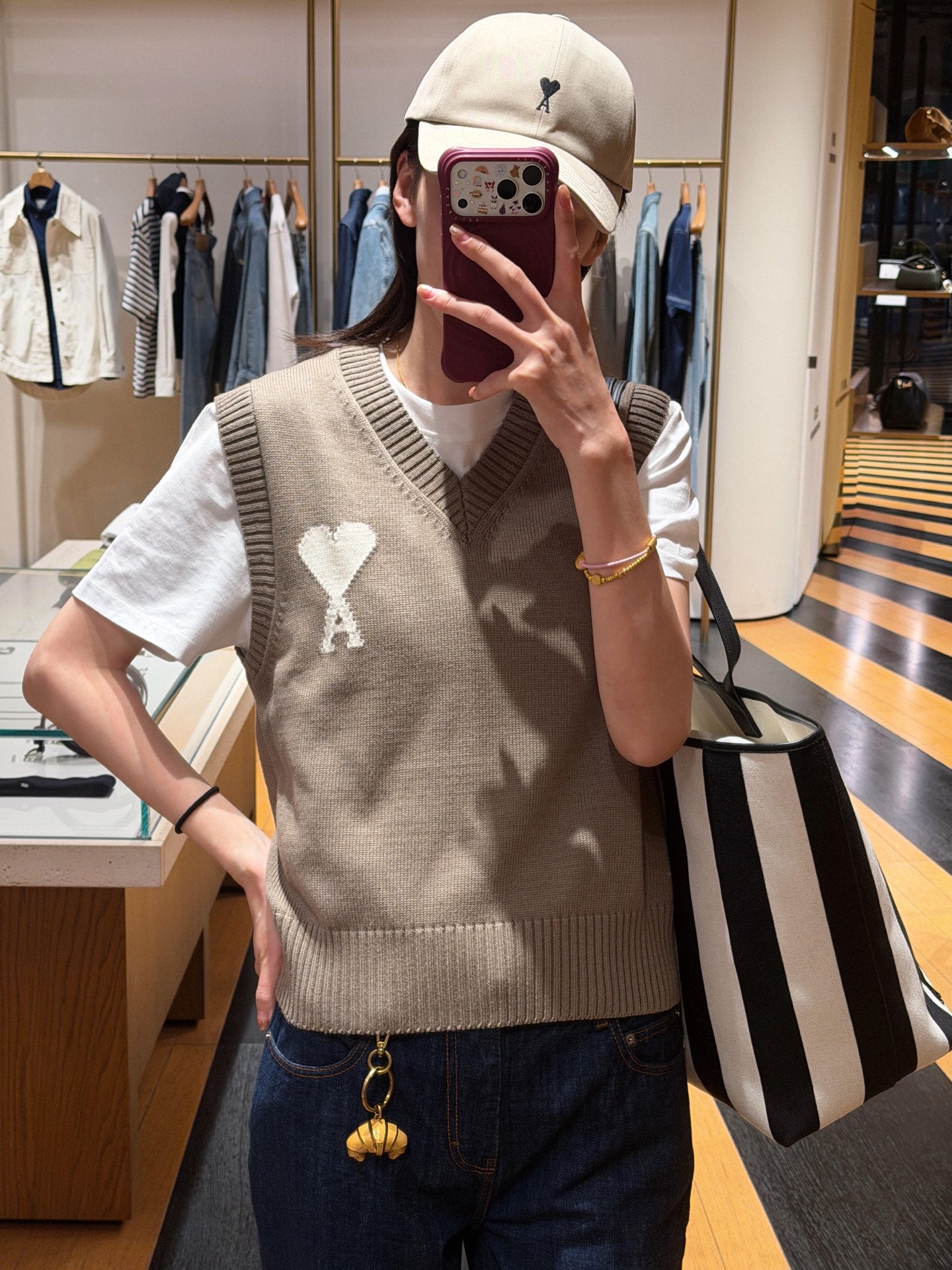 2026 New Triangle Brand Besticktes Poloshirt aus Wollmischung mit Reißverschluss vorne (25127-A70)