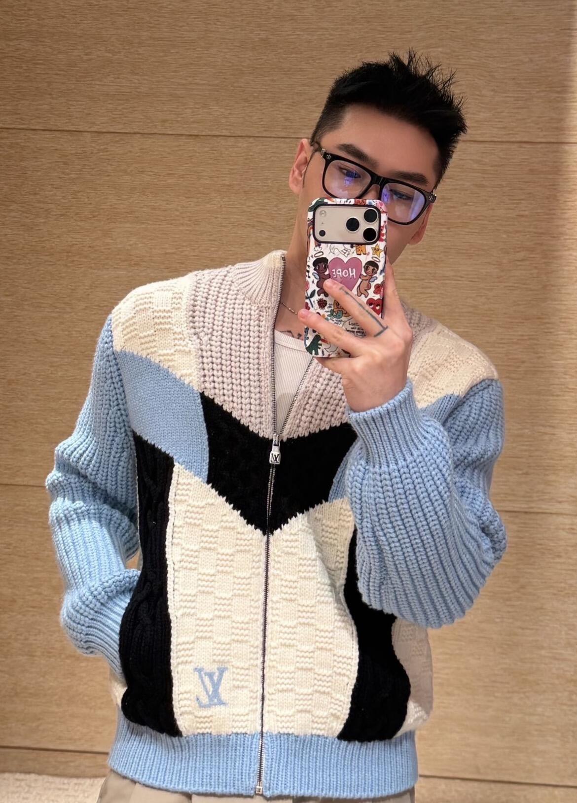 2026 New Heart A Jacquard Rundhals-Strickpullover (25374-B30)