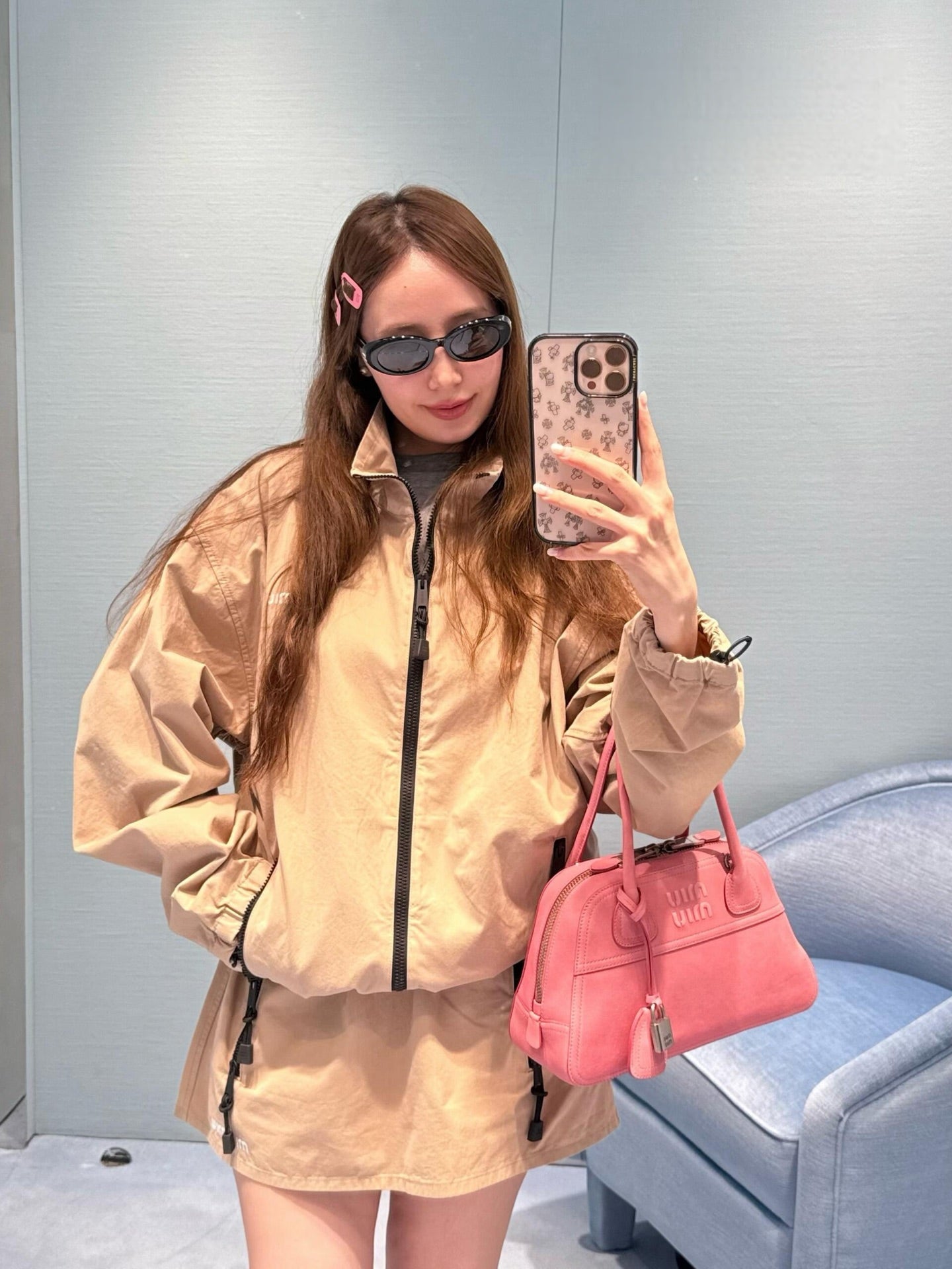 2026 Women's MM Logo Zipper Coat (FF806)