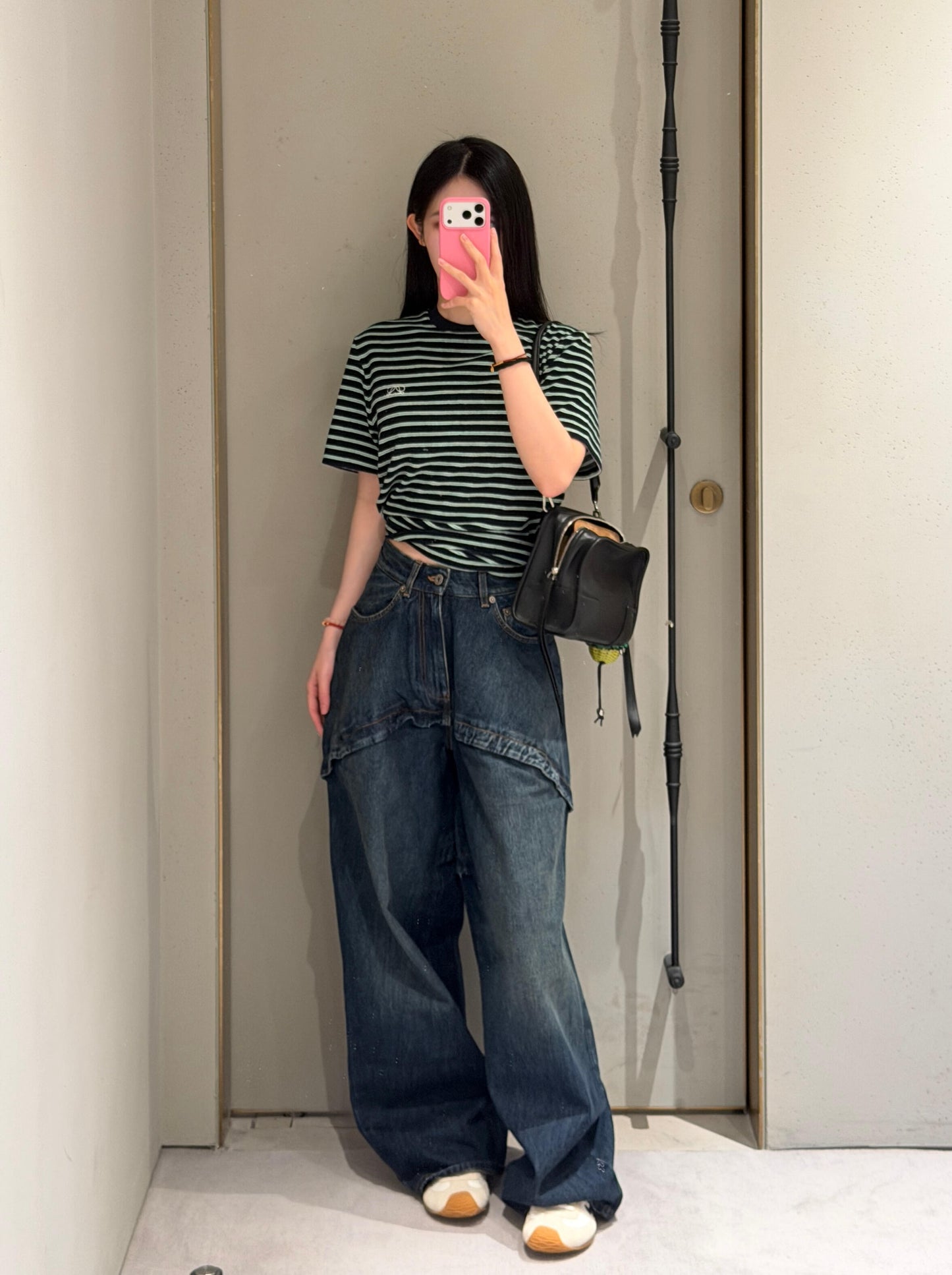 2026 Women's Way Leather Asymmetric Jeans (DD178)