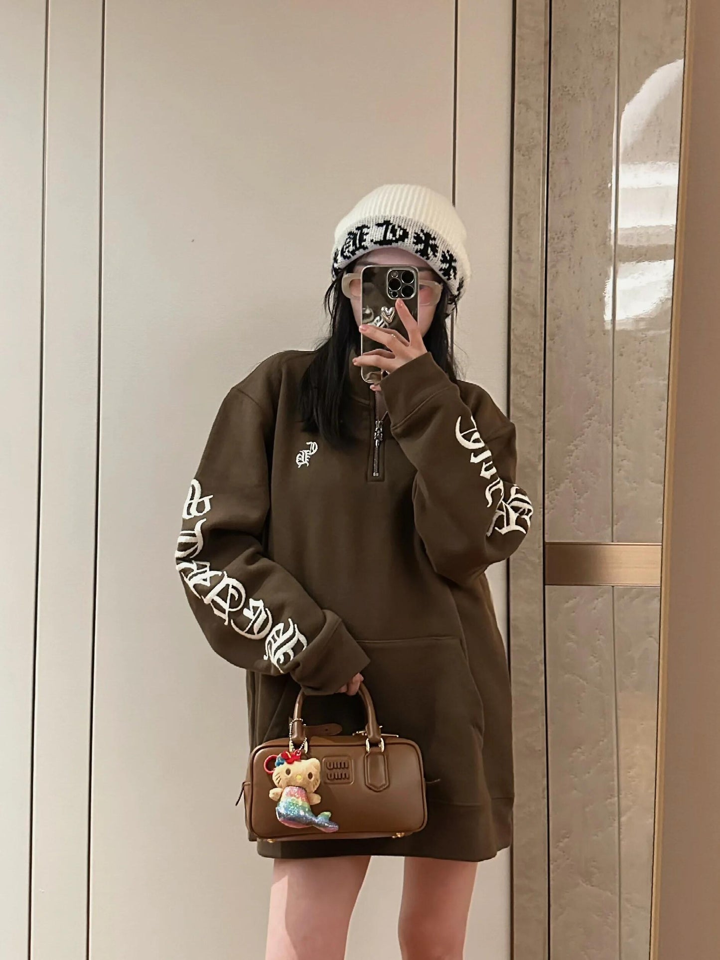 2026 Women's CH Embroidered Half-Zip Long-Sleeve (DD136)