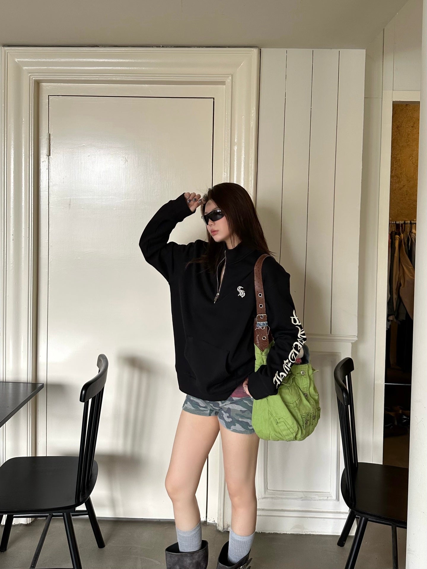 2026 Women's CH Embroidered Half-Zip Long-Sleeve (DD136)