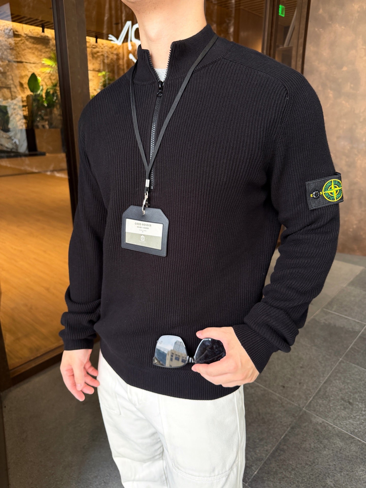 2026 New Model ST Badge Standing Collar Knit Sweater (AA1003-B10)