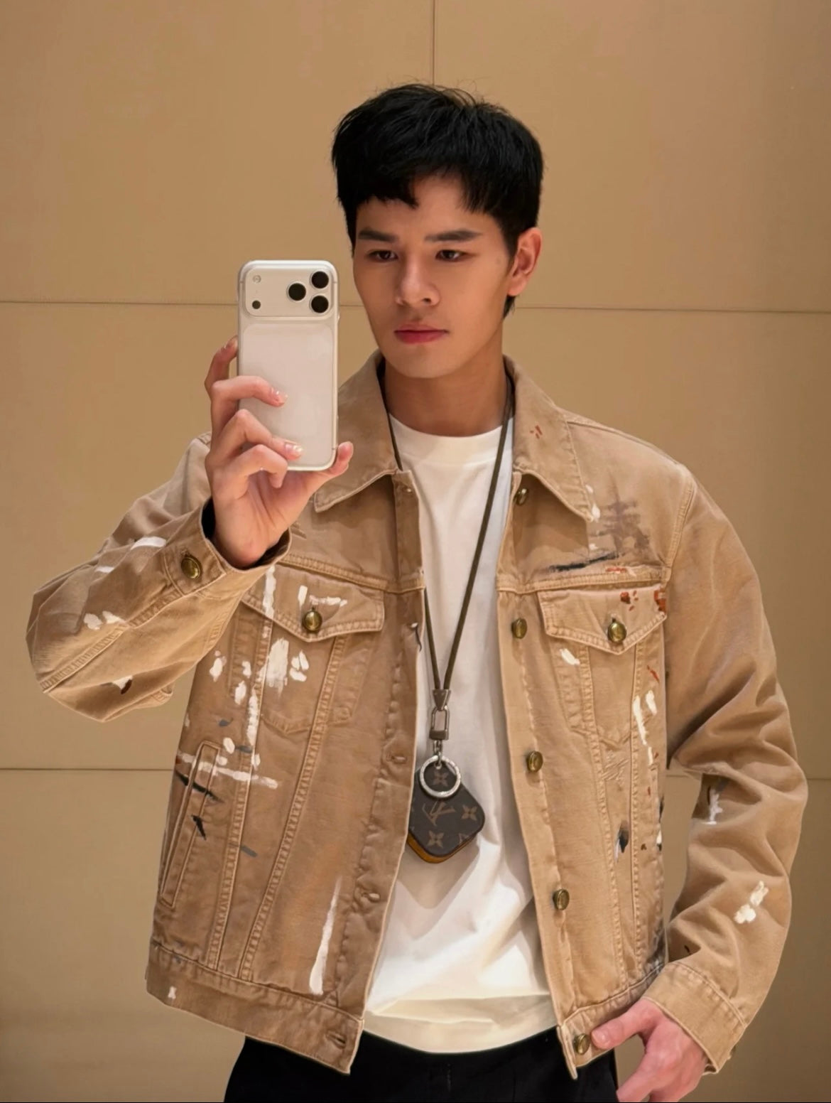 2026 New Model LY Blot Marked Denim Jacket (AA645-C35)