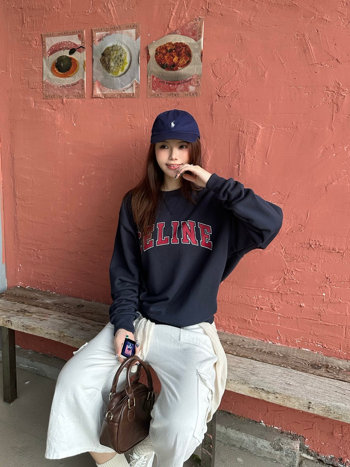 2026 Women's Ce Printed Logo Sweatshirt (EE449 Blue)