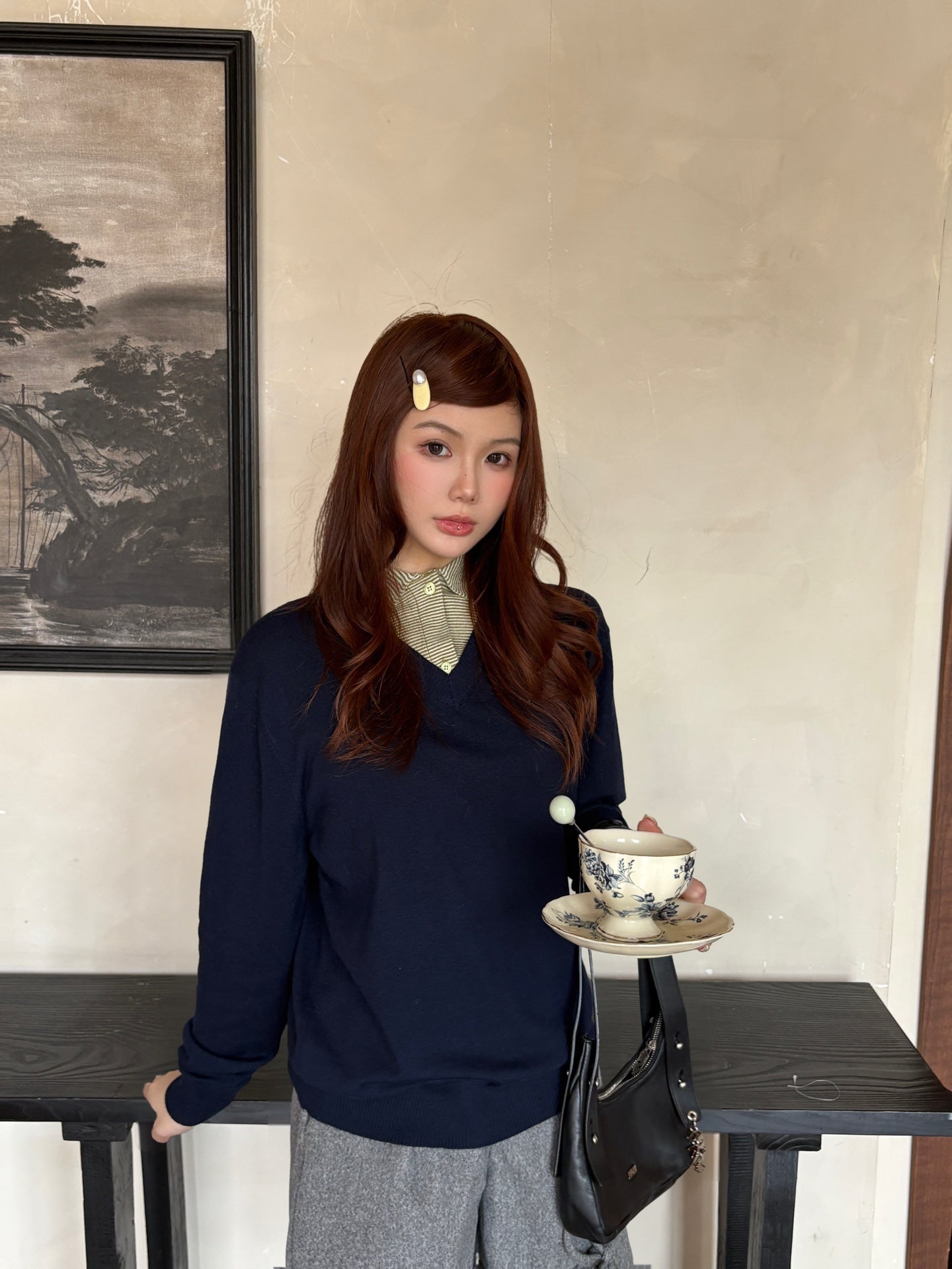 2026 Women's MM Logo Layered Decorative Sweater (DD185)