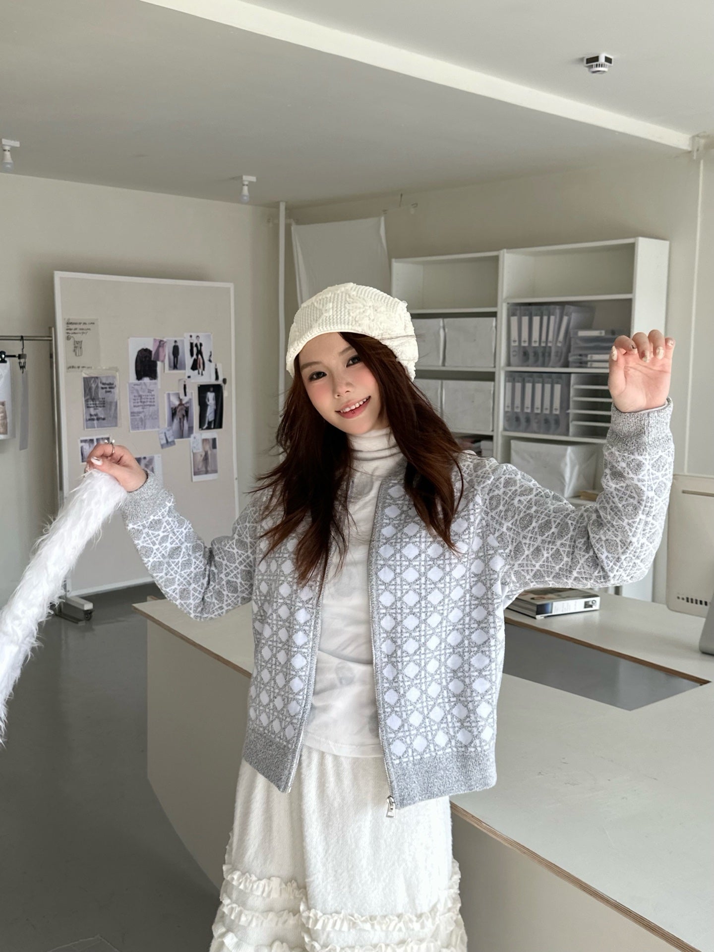2026 New Heart A Jacquard Rundhals-Strickpullover (25374-B30)