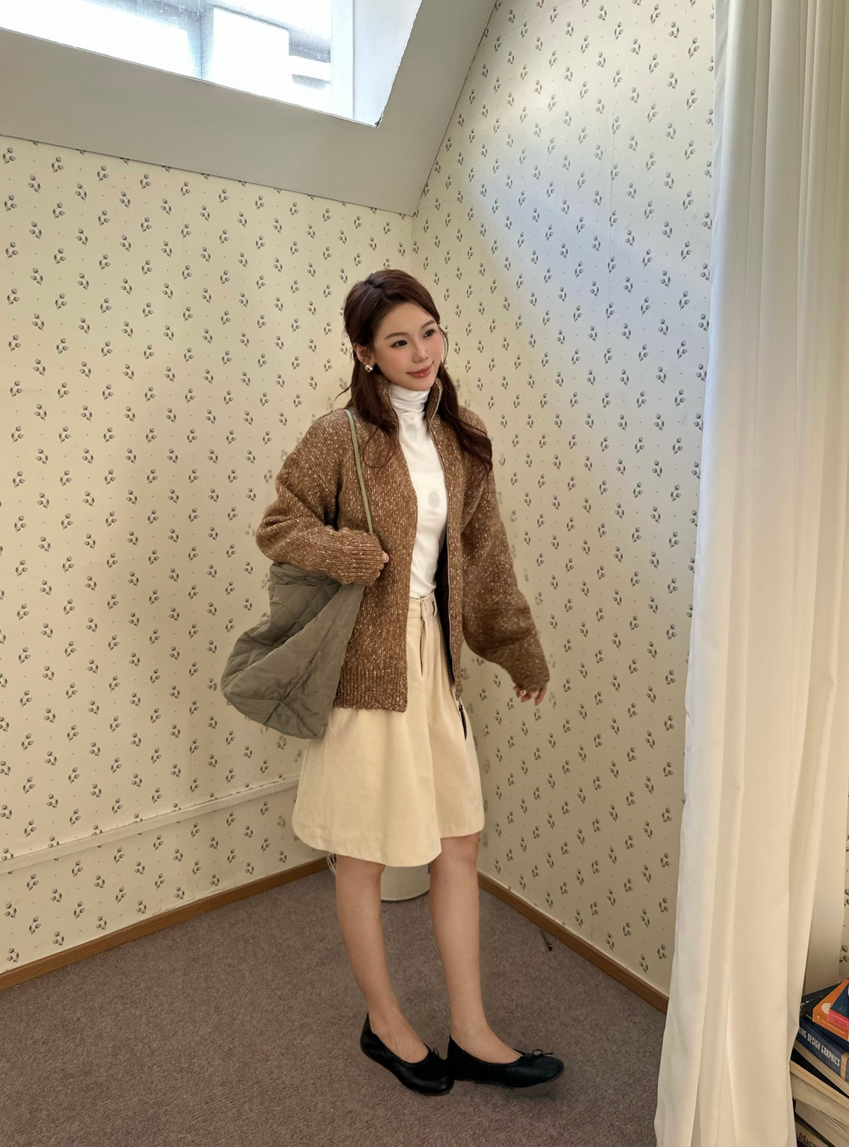 2026 Women's Way Plaid Sweater Coat (DD162)