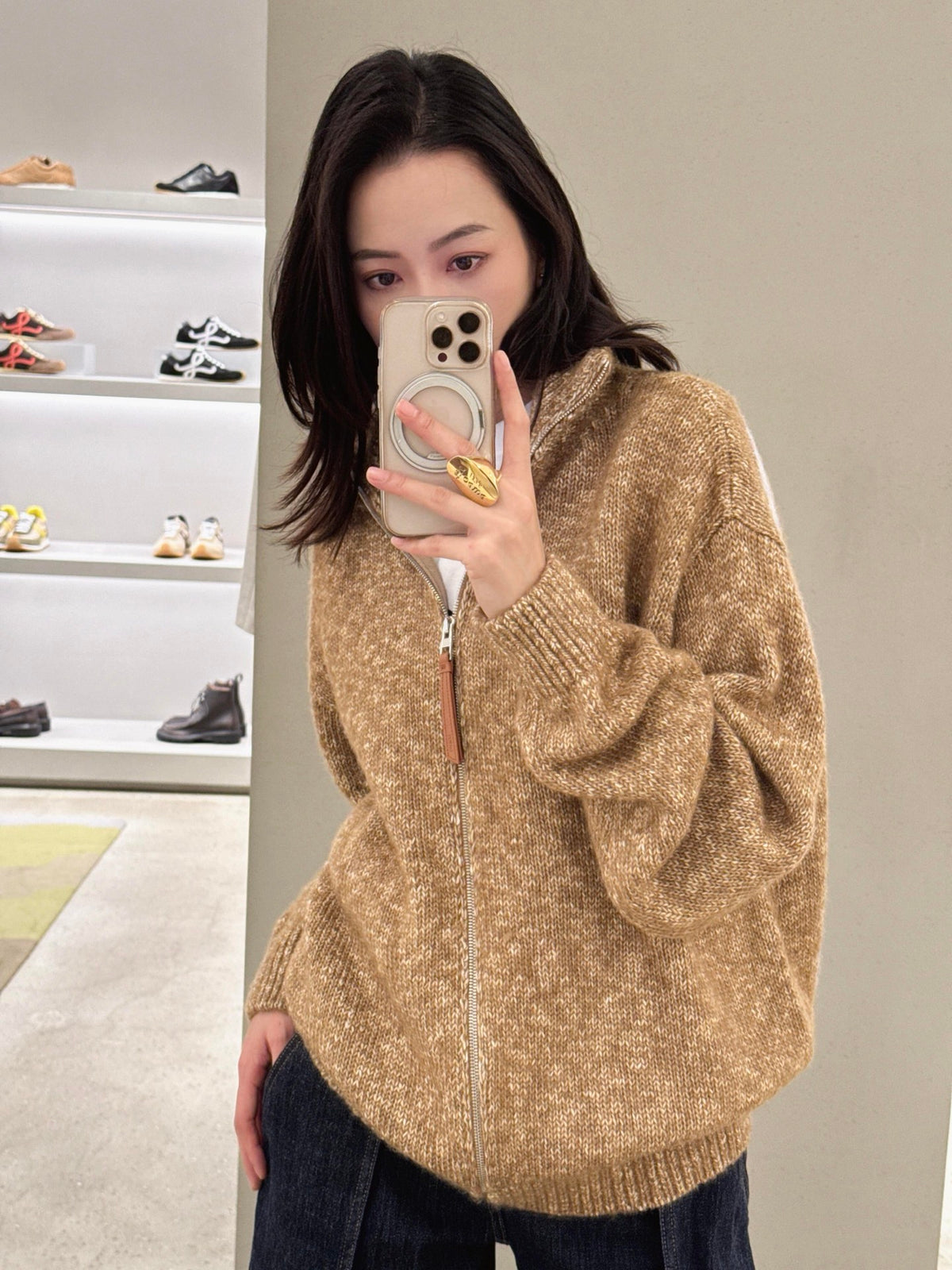 2026 Women's Way Plaid Sweater Coat (DD162)