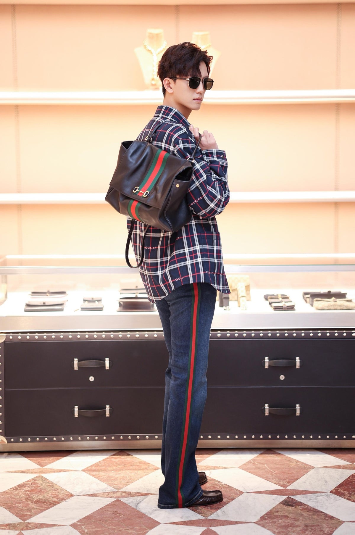 2026 new model GU belted jeans (BB4016-B85)