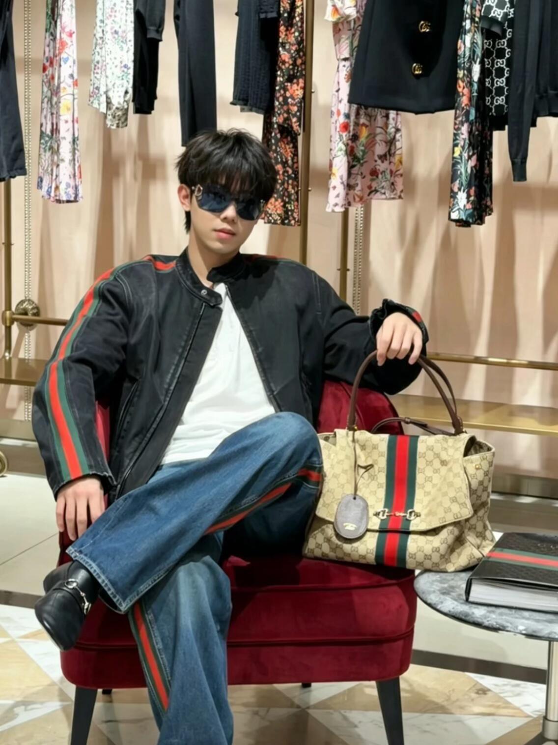 2026 New Model GU Belted Denim Jacket (BB4012-C50)