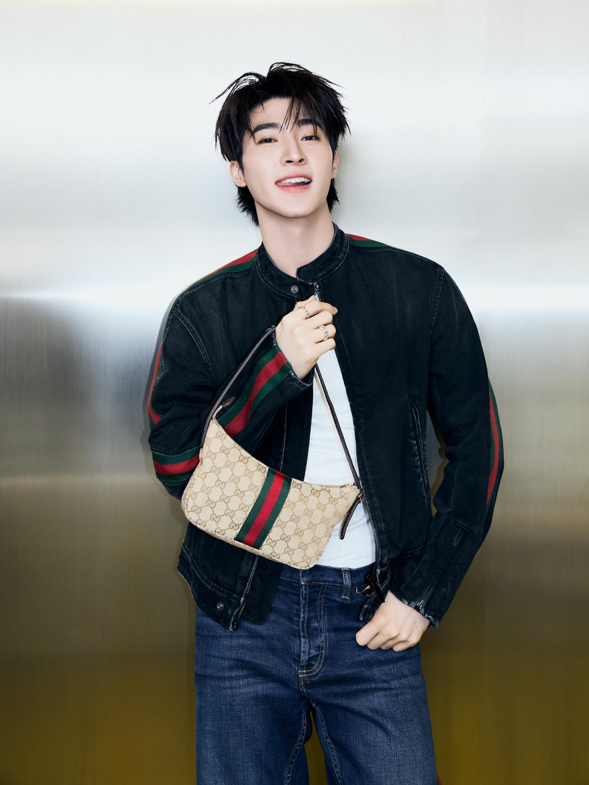 2026 New Model GU Belted Denim Jacket (BB4012-C50)