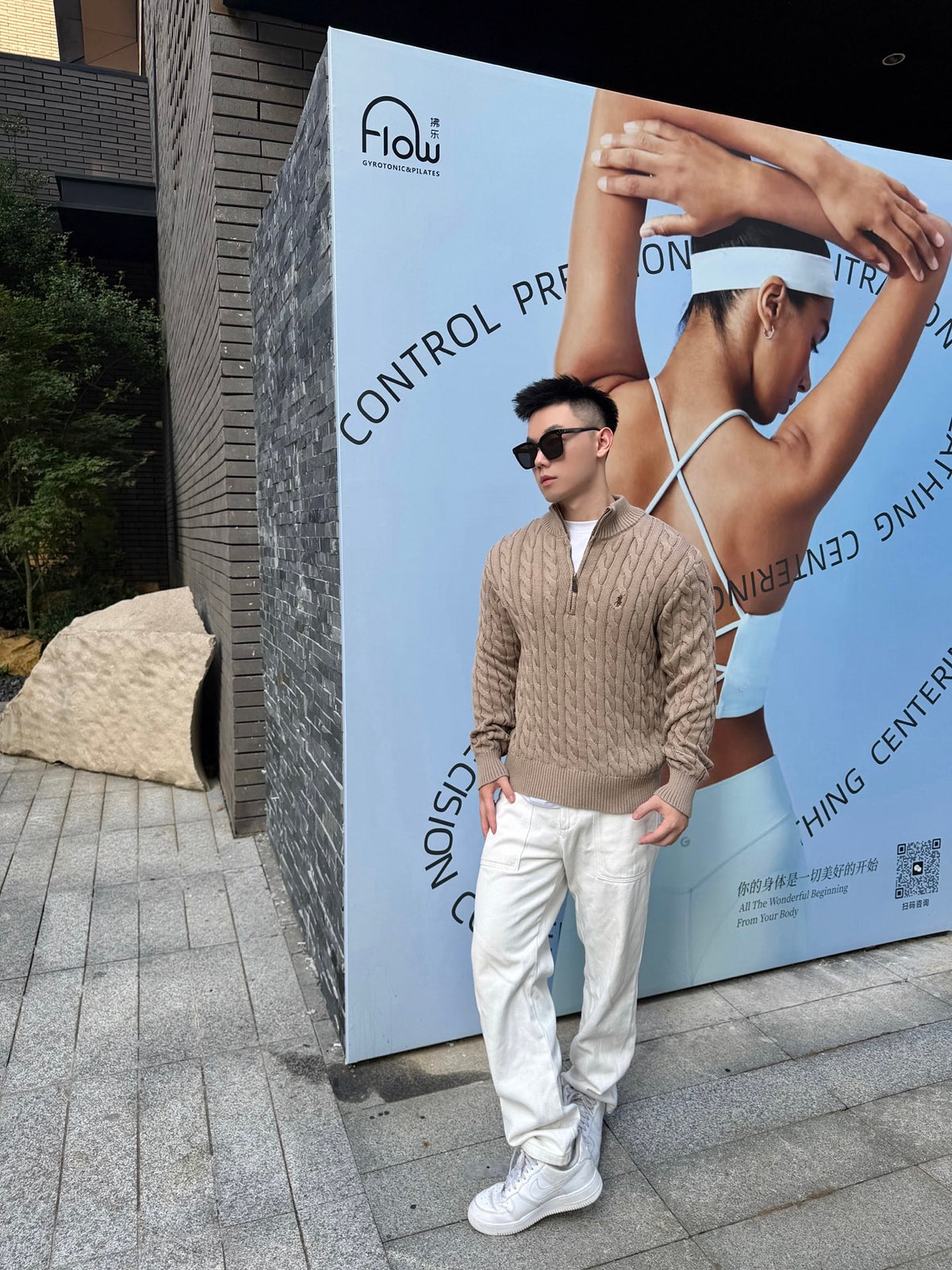 2026 New RL Decorative Knot Zip Knit Sweater (CC919-B30)