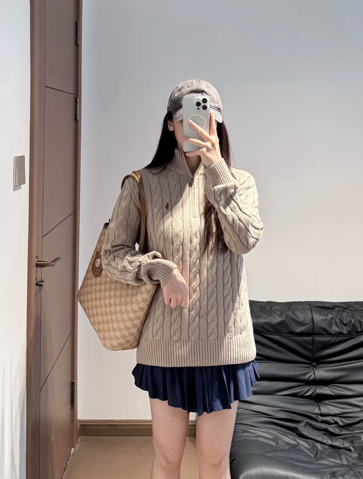 2026 New RL Decorative Knot Zip Knit Sweater (CC919-B30)