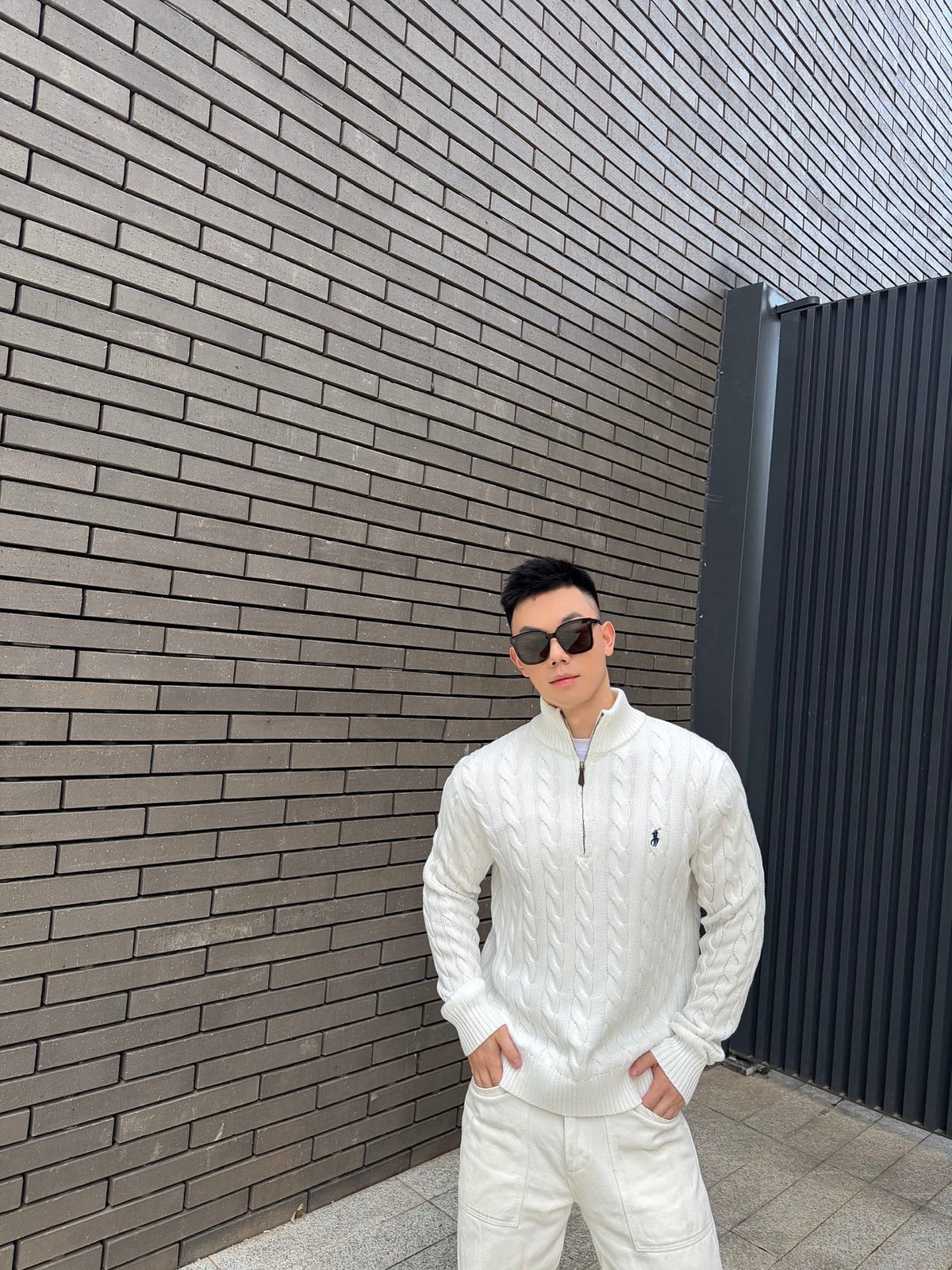 2026 New RL Decorative Knot Zip Knit Sweater (CC919-B30)