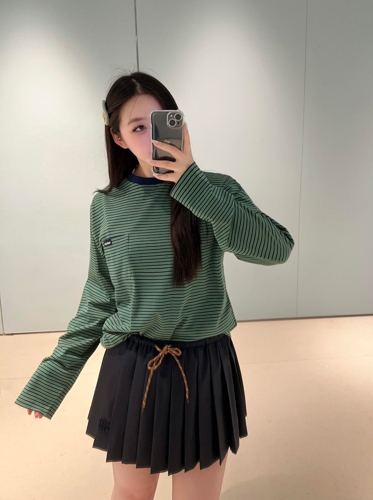 2026 Women's MM Logo Striped Long-Sleeved (FF816)
