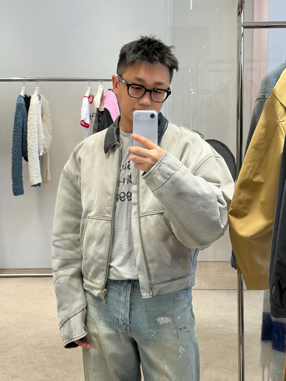 2026 new model Acn vintage leather cotton jacket and jeans (BB874-D50)