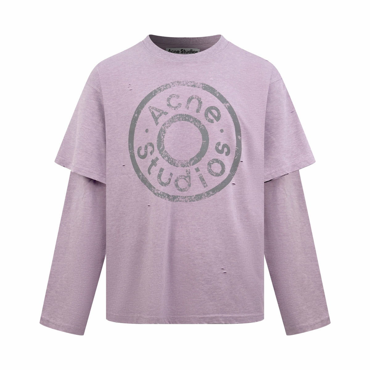 2026 Women's Acn Vintage Logo Fake Two-Piece Long-Sleeved (FF836)