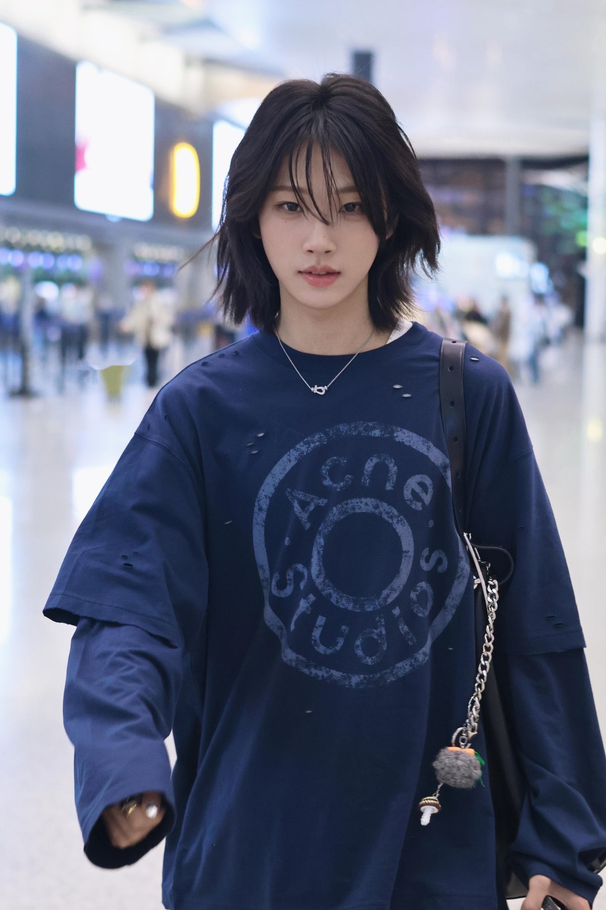 2026 Women's Acn Vintage Logo Fake Two-Piece Long-Sleeved (FF836)