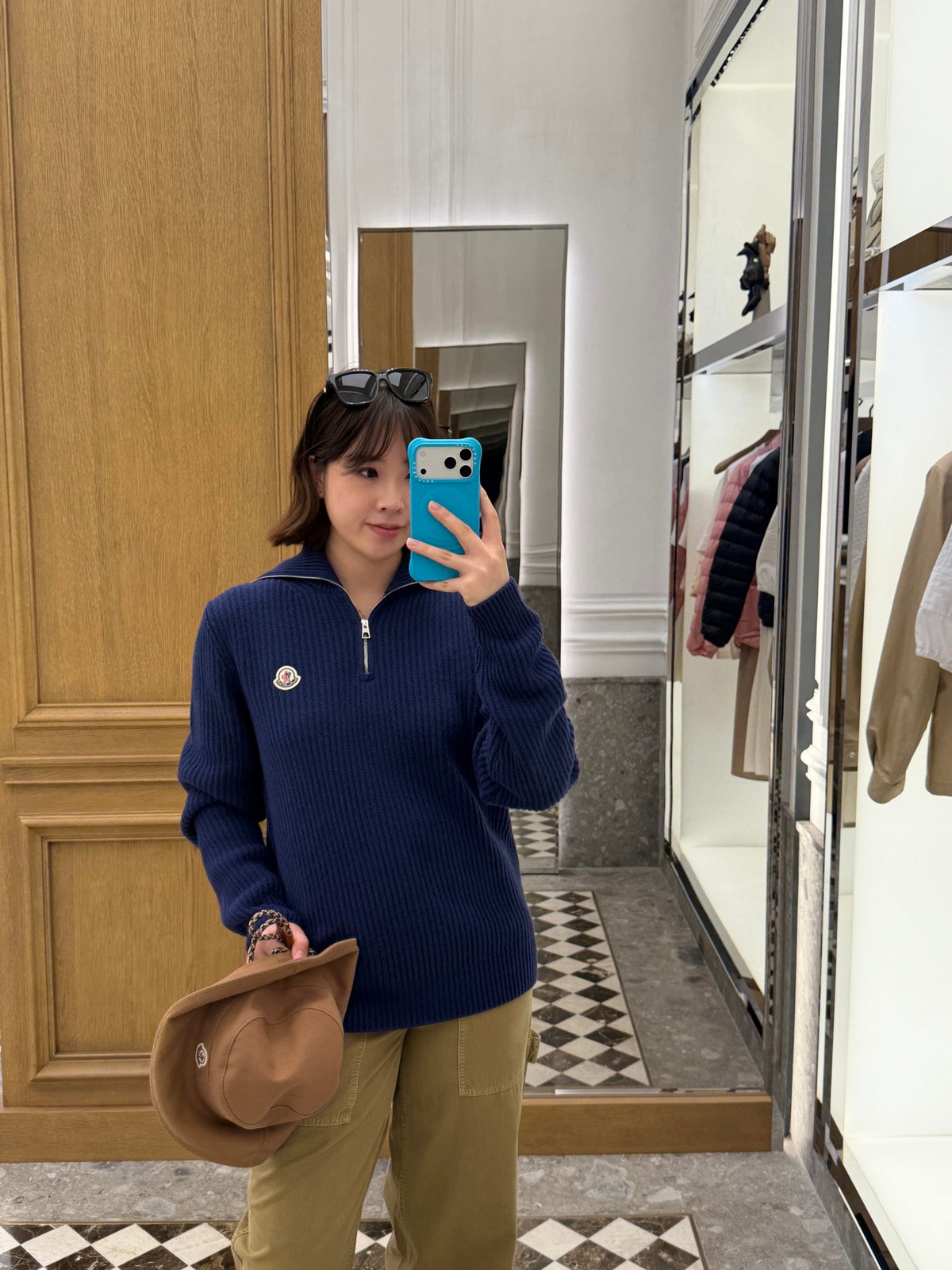 2026 New Model Mon Logo Half-Zip Sweater (AA1015-B40)