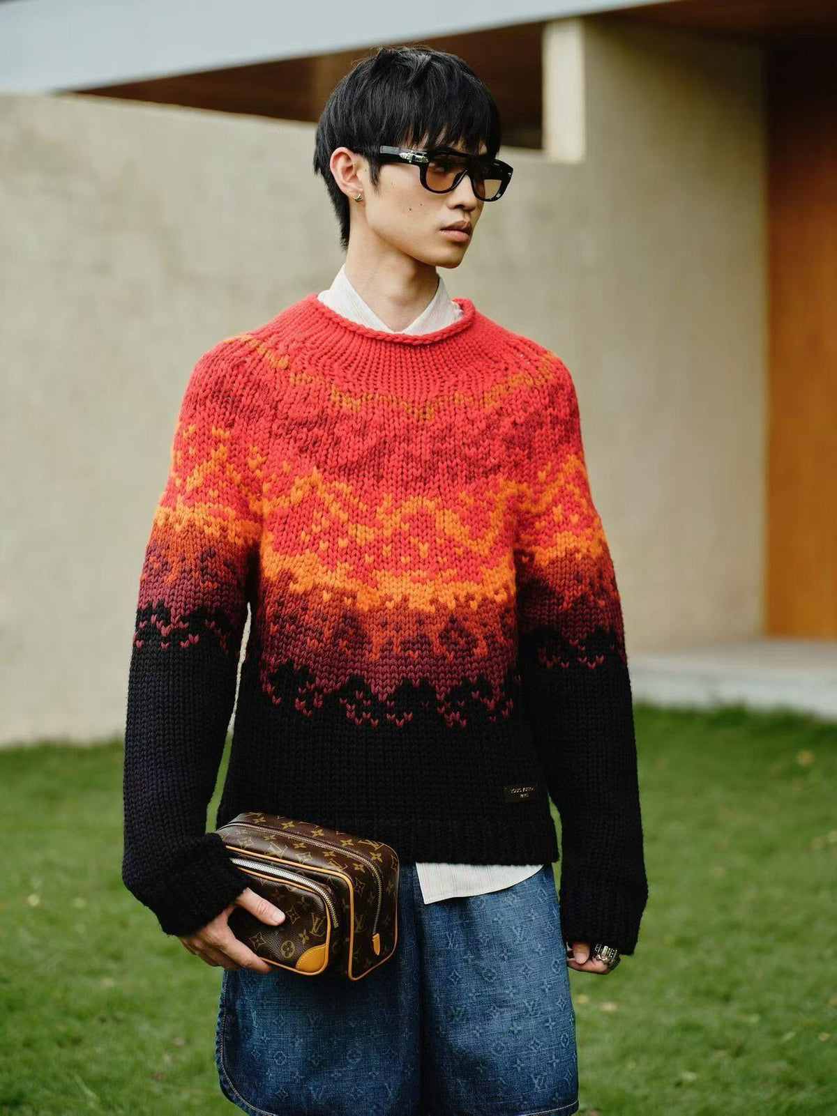 2026 New Model LY Logo Volcano Plaid Sweater (AA1019-C00)