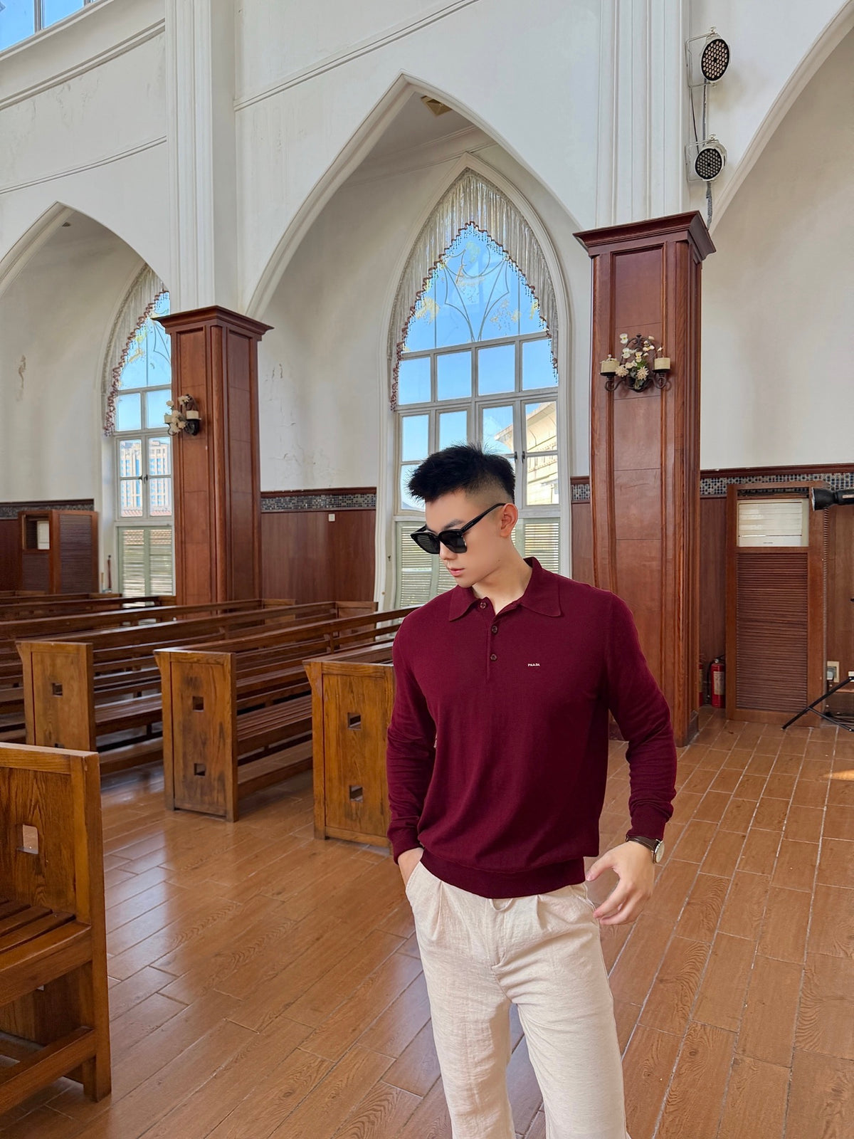 2026 New Model Triangle Brand Embroidered Polo Neck Sweater (CC7033-B10)
