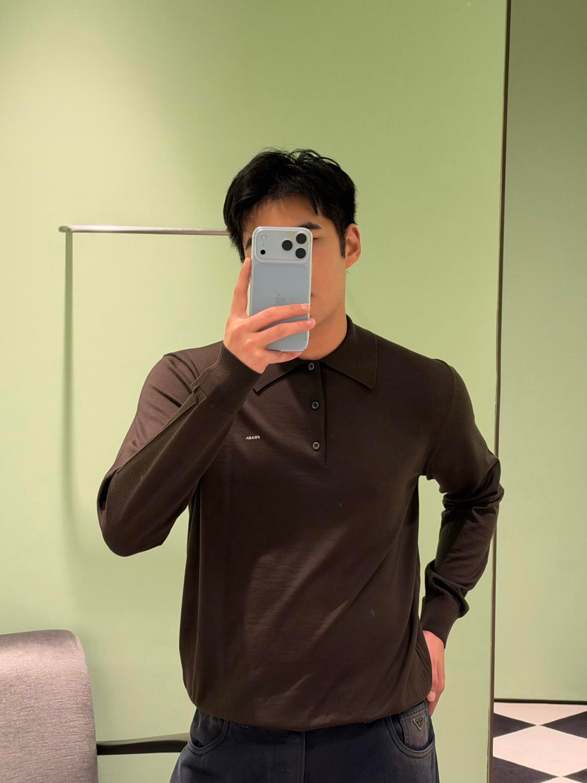 2026 New Model Triangle Brand Embroidered Polo Neck Sweater (CC7033-B10)
