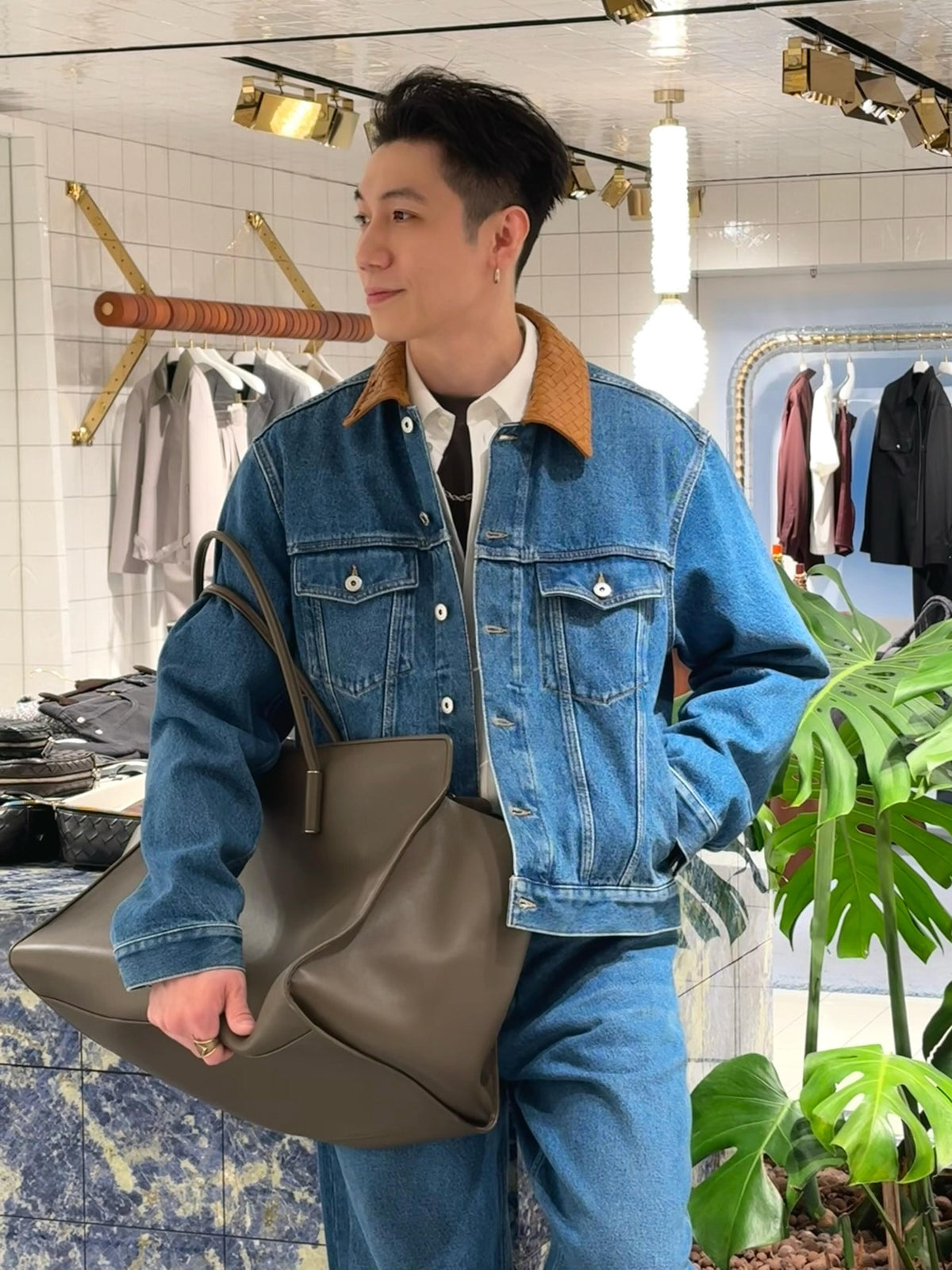 2026 new BV woven leather denim jacket (BB4040-C80)