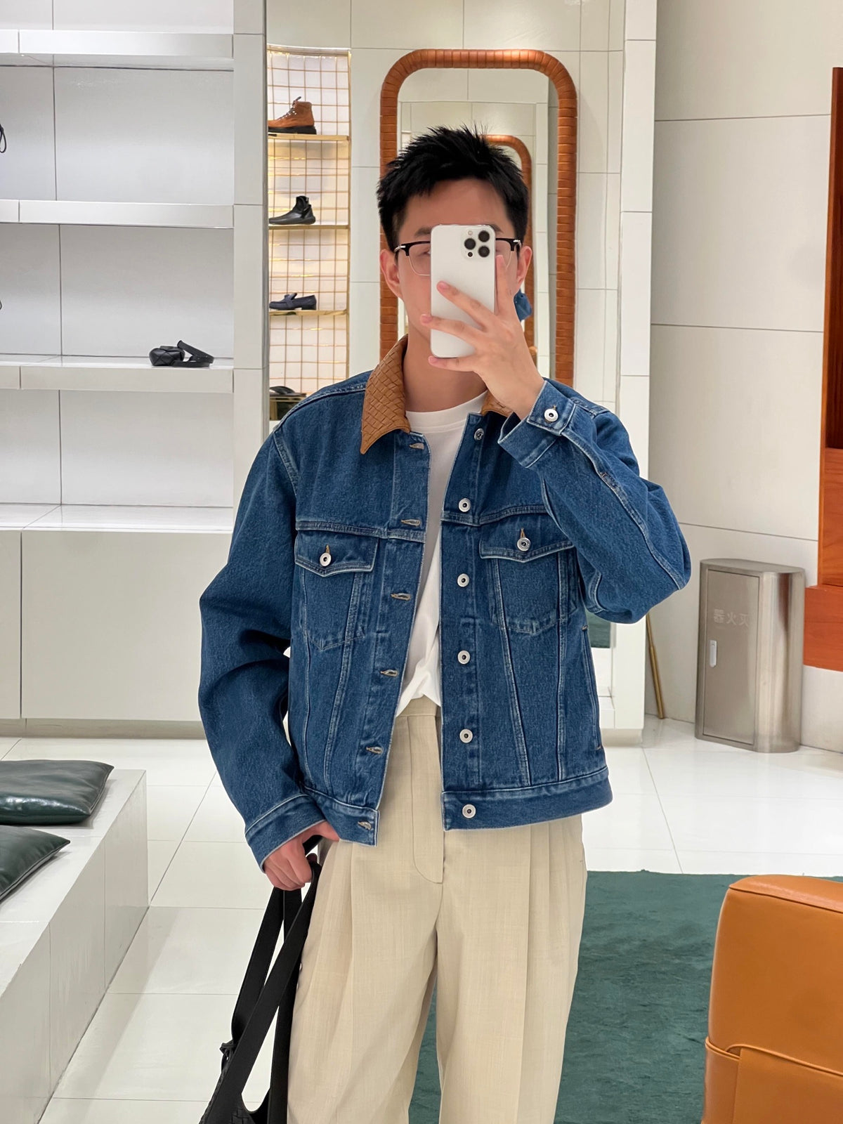 2026 new BV woven leather denim jacket (BB4040-C80)