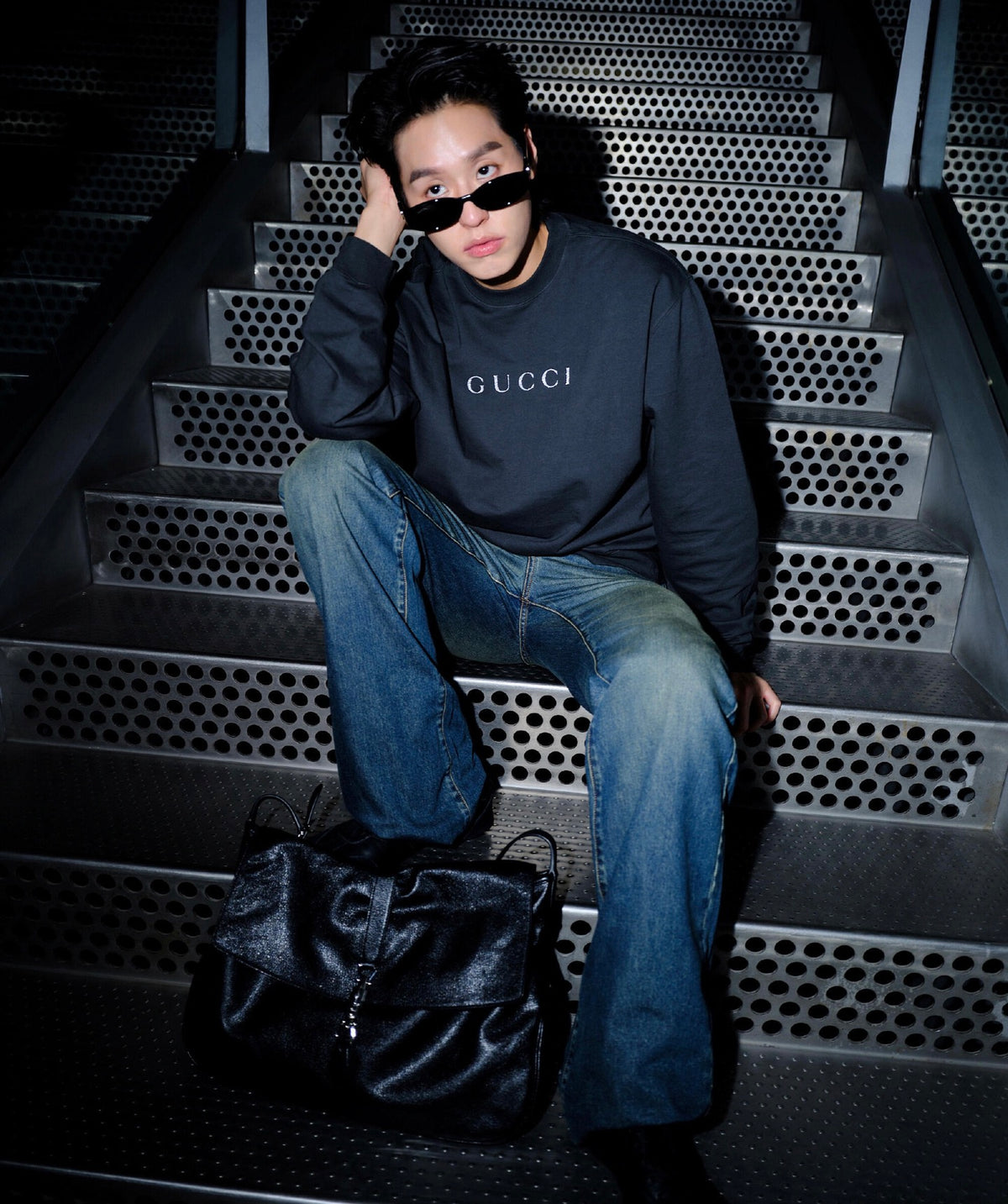 2026 New Model GU Logo Printed Sweatshirt (AA1063-A60)