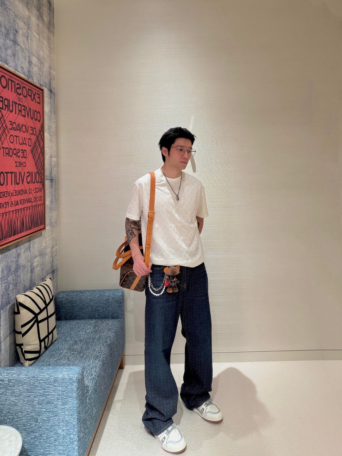 2026 New Model LY Printed Label Denim Pants (AA1038-B90)