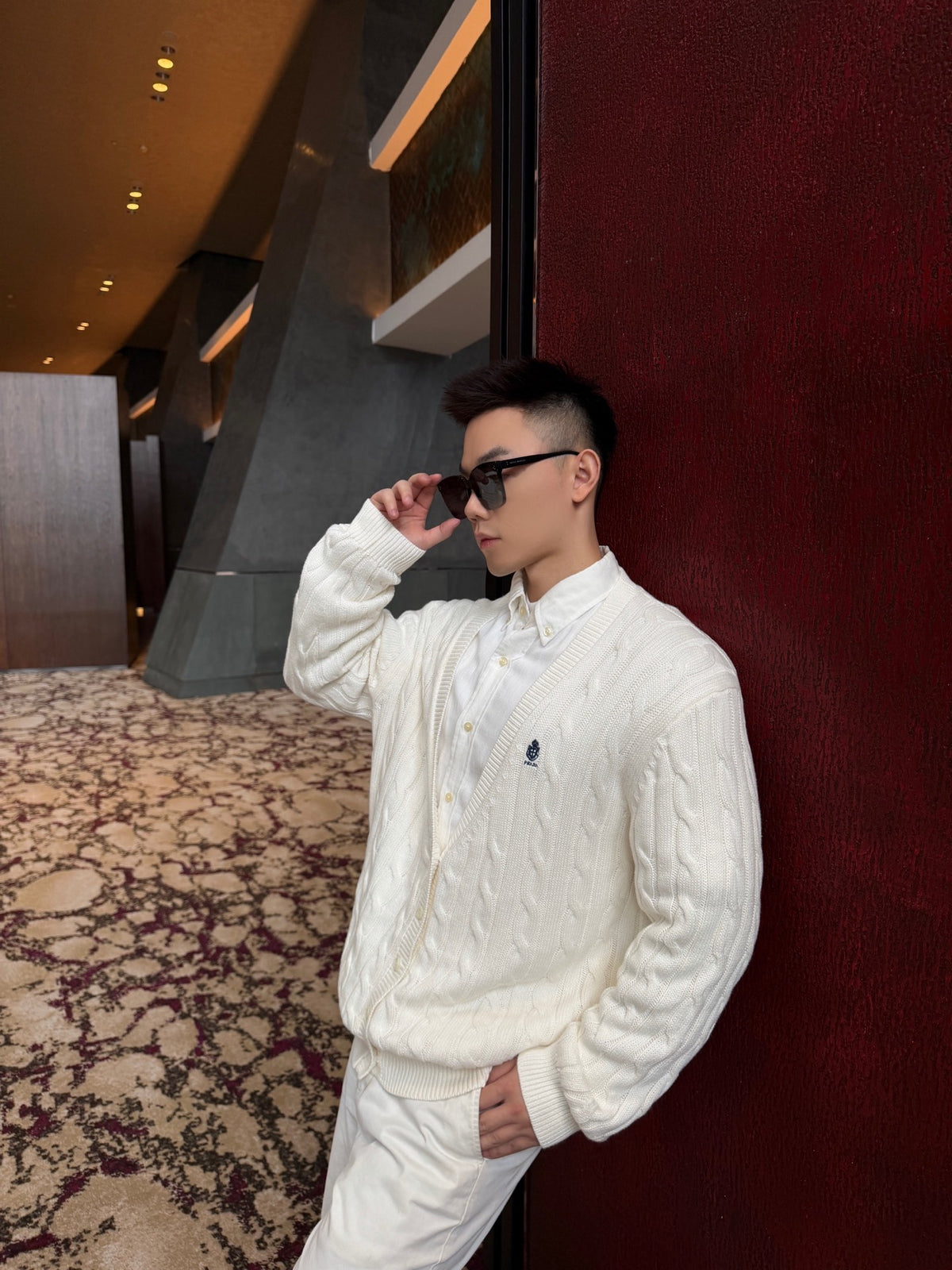 2026 New Model Triangle Brand Embroidered Cardigan Sweater (CC7012-B40)