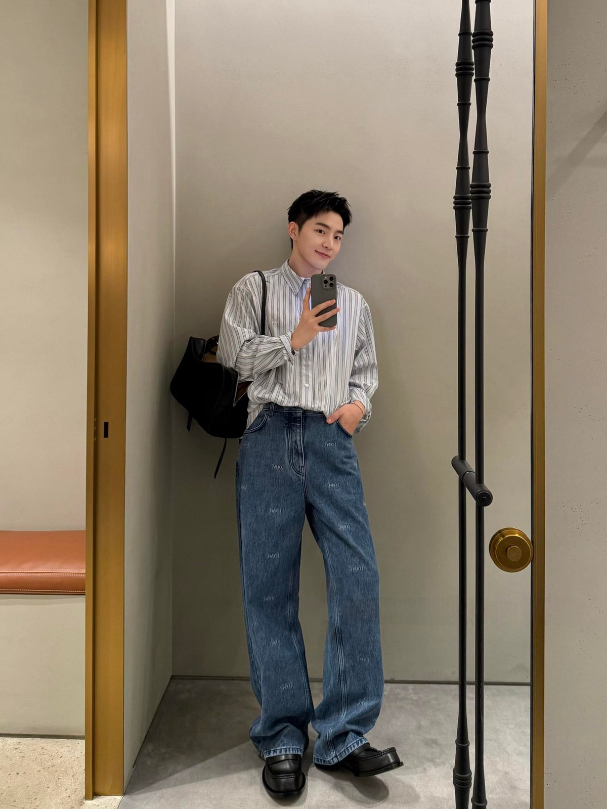 2026 New Style Way Embroidered Logo Printed Denim Pants (BB4044-B75)