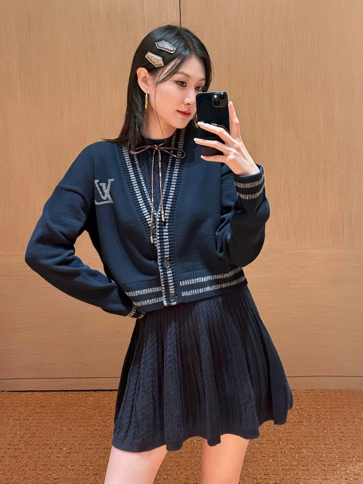 2026 New Heart A Jacquard Rundhals-Strickpullover (25374-B30)