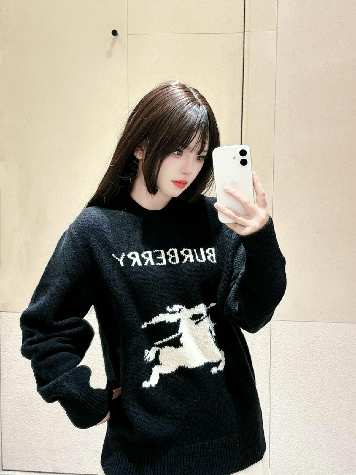 2026 Women's BBR Logo Plaid Sweater (DD203)