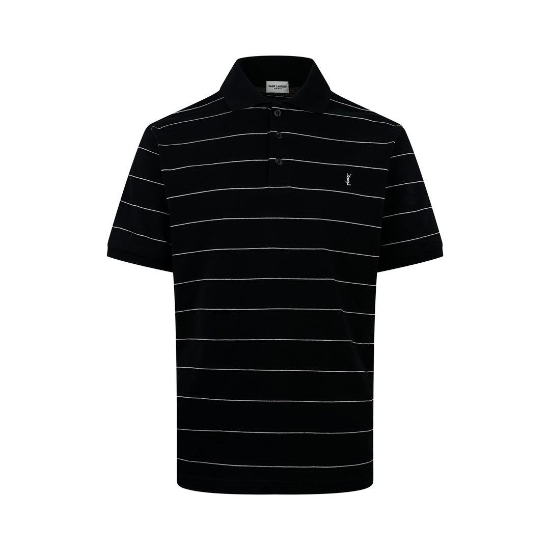 2026 New Saint L Embroidered Stripe Polo Shirt (MM025-A55)