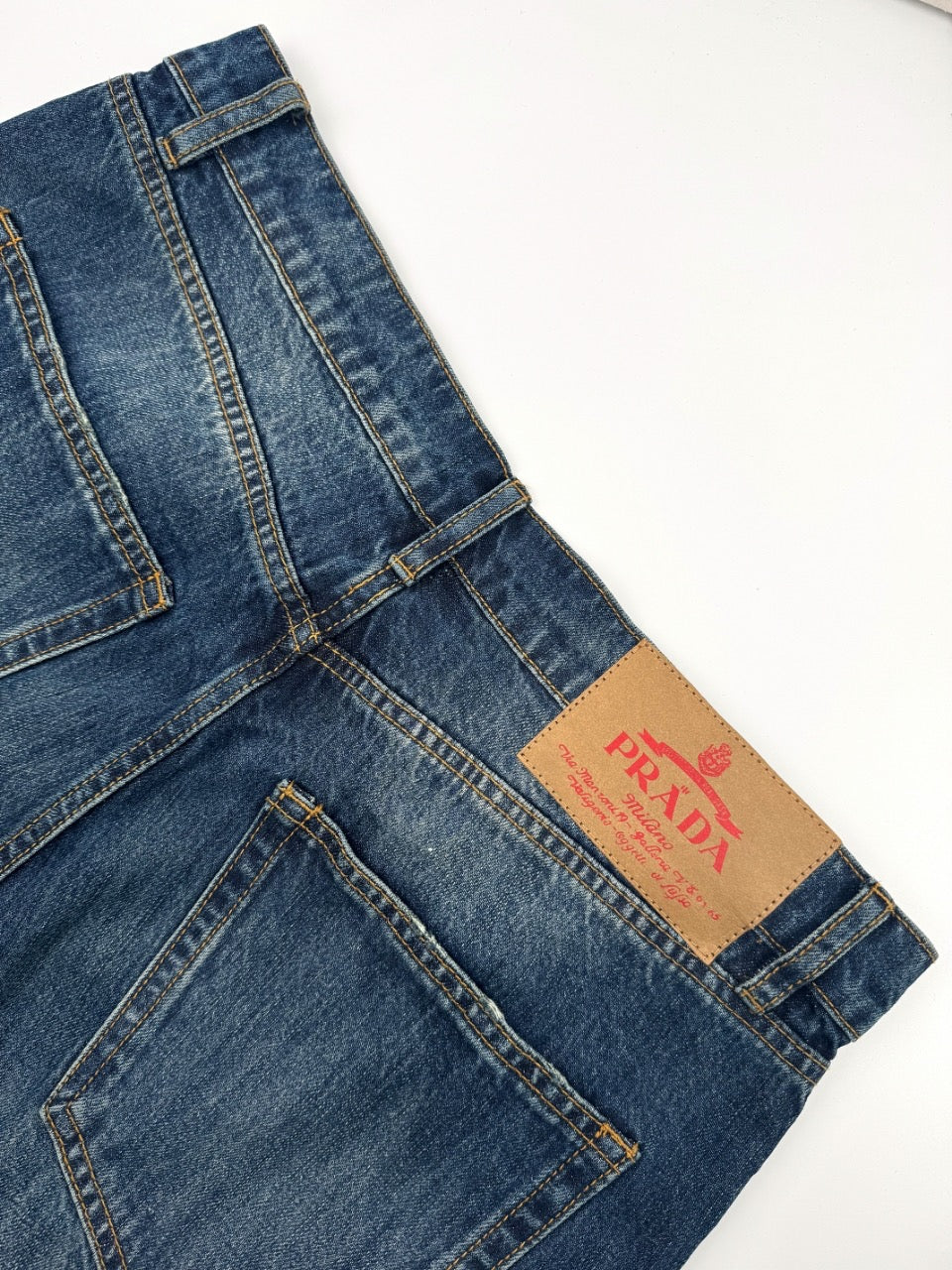 2026 New Triangle Brand Denim Trousers (55067-B65)