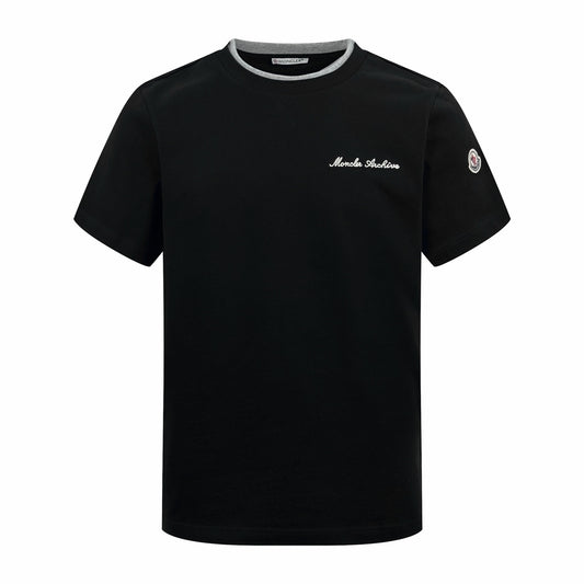2026 New Mon Embroidered Logo Fake Two-Piece Short Sleeve (AA524-A15)