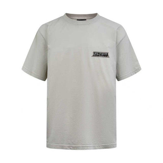 2026 New Balen Distressed Print Letter Short-Sleeve T-Shirt (BB770-A20)