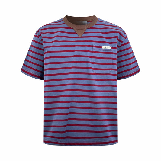 2026 New Triangle Brand Striped Pocket Short-Sleeve Shirt (CC940-A25)