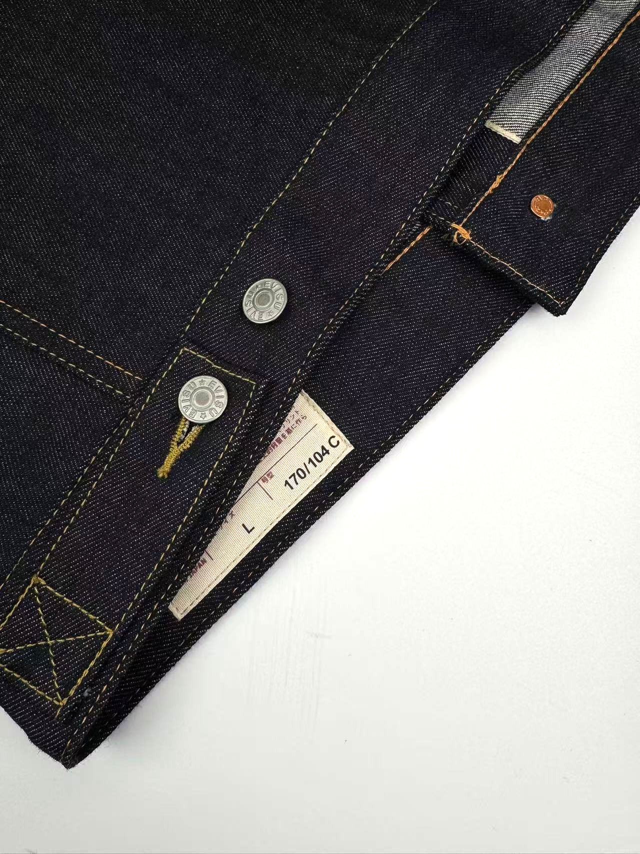 2026 New Arrival Ev Golden Dragon Embroidered Denim Jacket (25398-B85)
