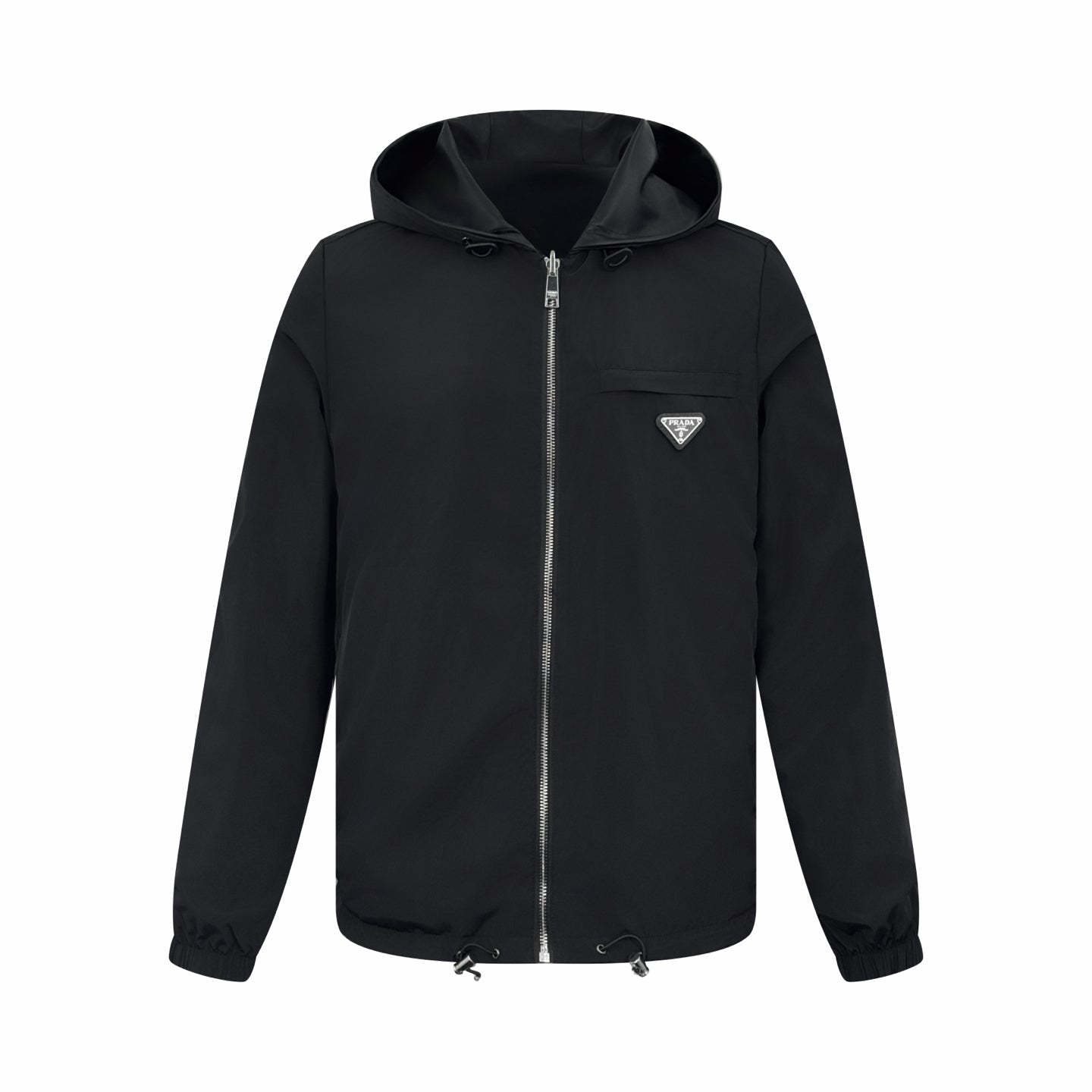 2026 New Triangle Brand Reversible Leather-Nylon Hooded Jacket (25299-D80)