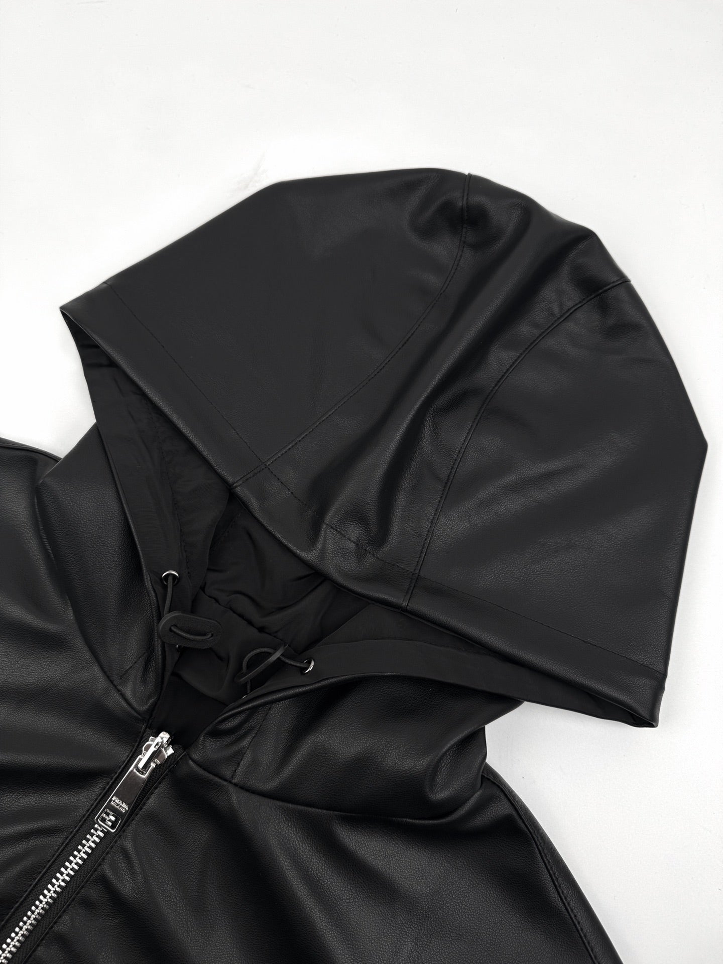 2026 New Triangle Brand Reversible Leather-Nylon Hooded Jacket (25299-D80)