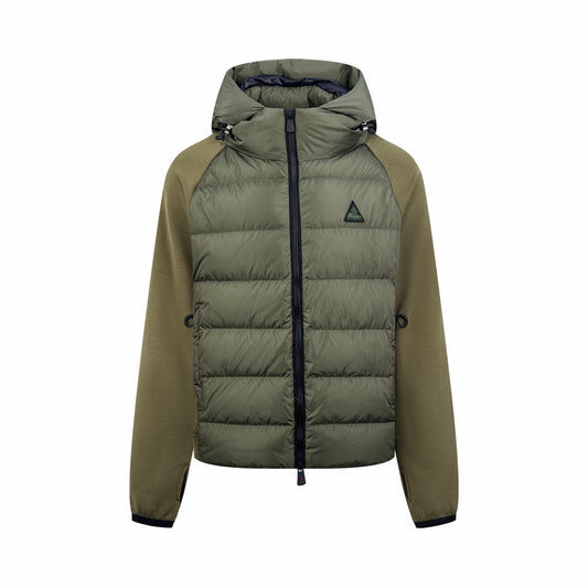 2026 New Mon Logo Woven Patchwork Down Jacket (25378-D10)