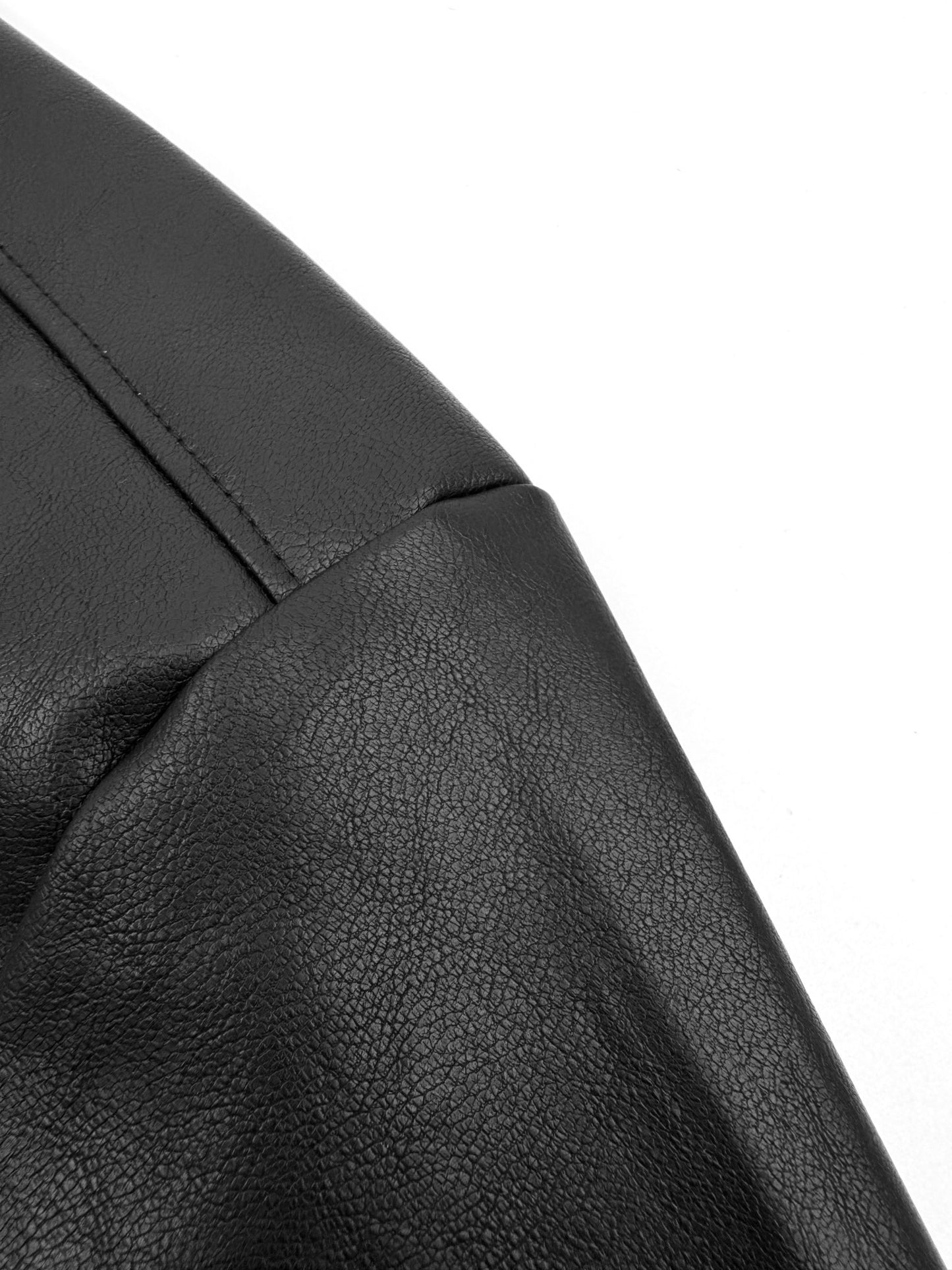 2026 New Triangle Brand Single-Breasted Leather Jacket (25294-C00)